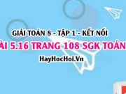 Bài 5.16 SGK Toán 8 tập 1 Kết nối tri thức